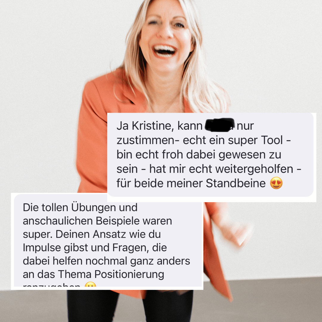 Feedback Kristine Löchner Kristine Löchner<br />
Feedback 2<br />
Human Design<br />
Business Mentoring<br />
Power Positionierungs Guide
